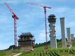 WOLFF cranes build part of Europe's biggest bridge project