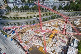 Gut aufgestellt – Porr baut Bavaria Towers mit WOLFF Kranen