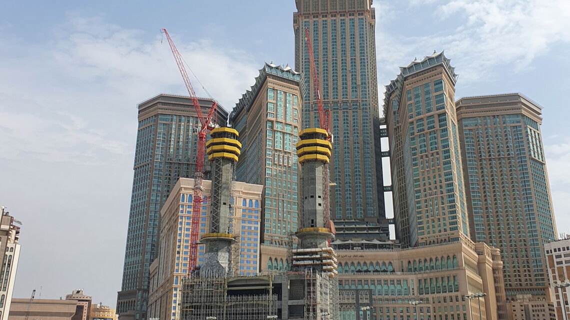 Minarets Grand Mosque Mecca