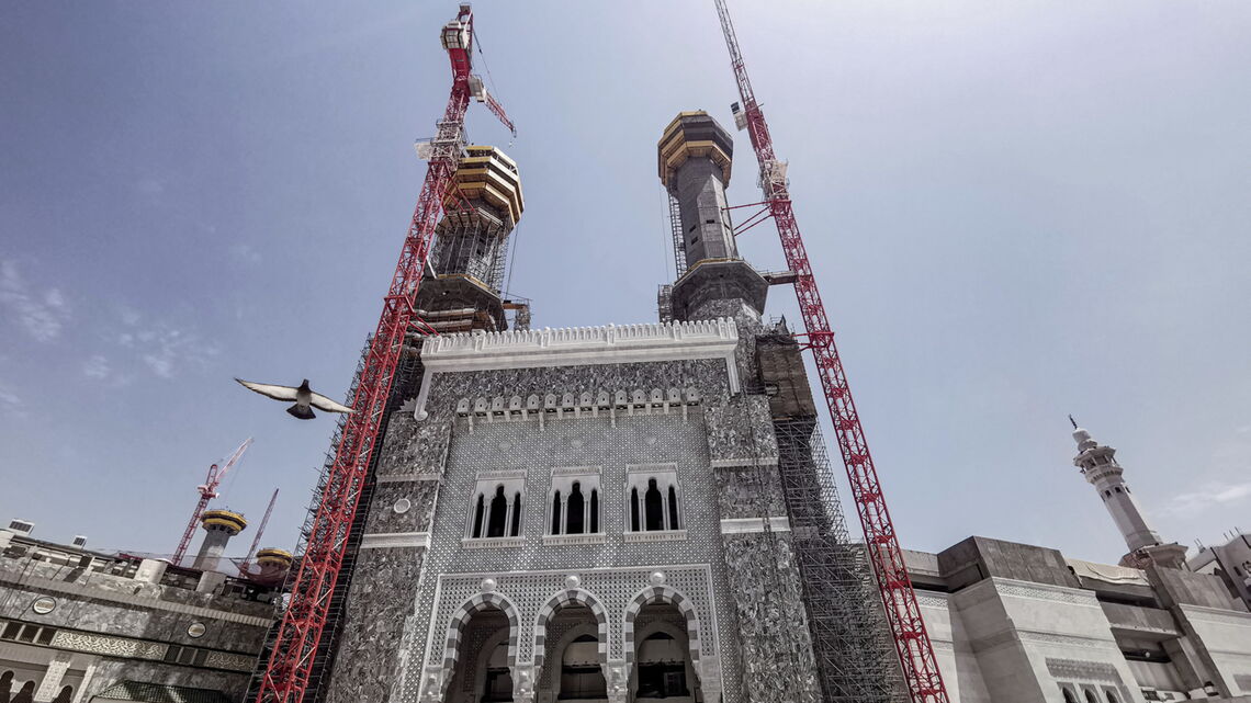 Minarets Grand Mosque Mecca