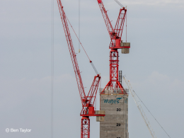 Excellent progress on the construction of a 30-storey tower in Birmingham City