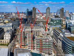 WOLFF cranes are working on the redevelopment of the former BT Headquarters in London