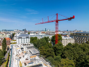 A WOLFF crane in the botanical garden – Restructuring the European Patent Office in Vienna using Austria’s most powerful crane