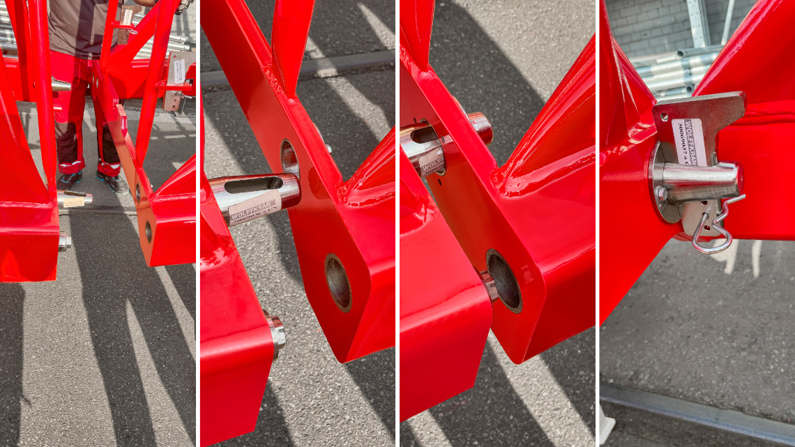 Mandrel and wedge jib connection