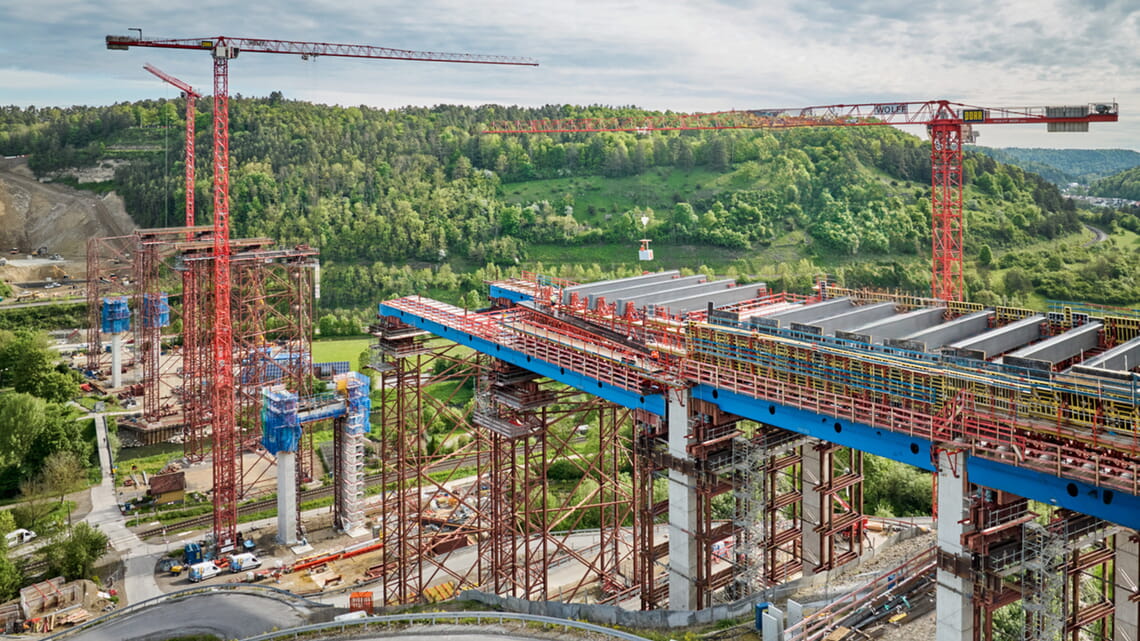 High bridge over the Neckar Valley