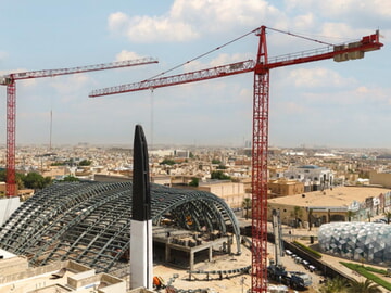 Two WOLFF cranes are building a new religious landmark in Riyadh