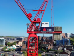 Second life for a tower crane: refurbished WOLFF 100 B powers the Hive project in Sheffield, UK